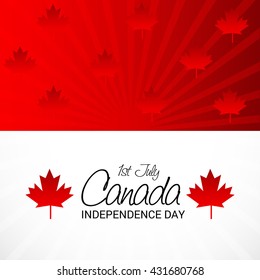 Vector illustration of Happy canada day.