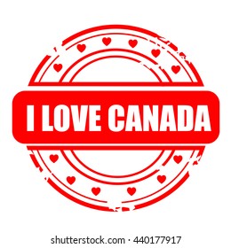 Vector illustration of Happy Canada Day stamp.
