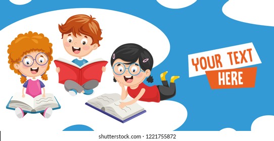 Vector Illustration Of Happy Children