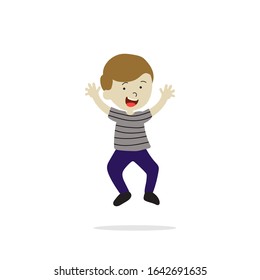 Vector Illustration Of Happy Children Isolated