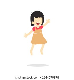 Vector Illustration Of Happy Children Isolated