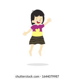 Ilustración vectorial de niños felices aislados