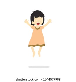 Vector Illustration Of Happy Children Isolated