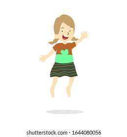 Vector Illustration Of Happy Children Isolated