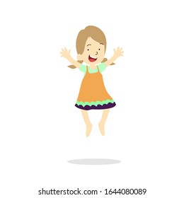 Ilustración vectorial de niños felices aislados