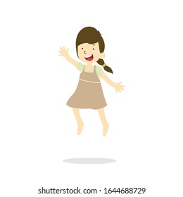Vector Illustration Of Happy Children Isolated