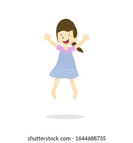 Vector Illustration Of Happy Children Isolated