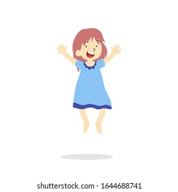 Vector Illustration Of Happy Children Isolated