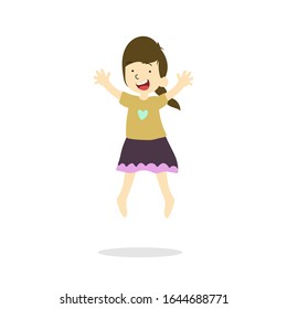 Vector Illustration Of Happy Children Isolated
