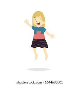 Vector Illustration Of Happy Children Isolated