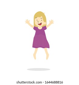 Vector Illustration Of Happy Children Isolated
