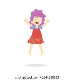 Vector Illustration Of Happy Children Isolated