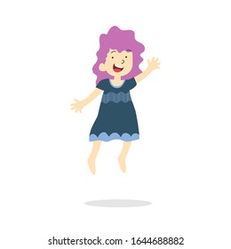 Vector Illustration Of Happy Children Isolated