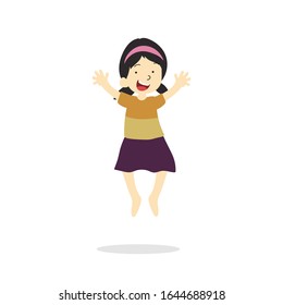Vector Illustration Of Happy Children Isolated