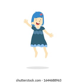 Vector Illustration Of Happy Children Isolated