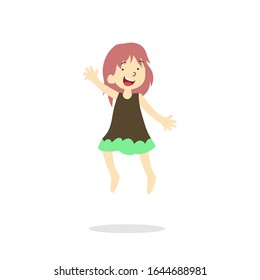 Vector Illustration Of Happy Children Isolated
