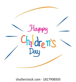 Vector illustration of Happy Children's day