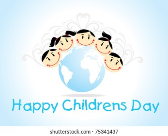 vector illustration for happy children's day celebration