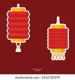 Vector illustration Happy Chinese New Year Editable Post Banner Template Lunar New Year