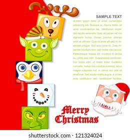 vector illustration of happy Christmas character