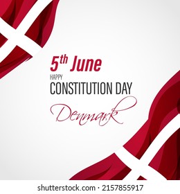 vector illustration for happy constitution day Denmark 