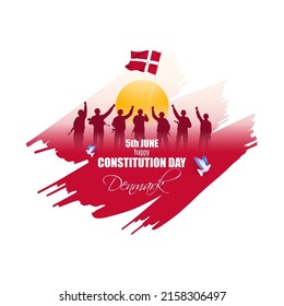 ilustración vectorial del día de la constitución feliz Dinamarca 
