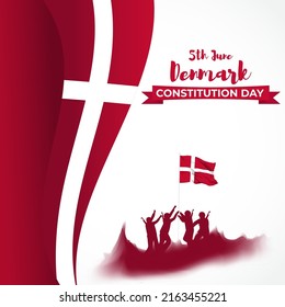 Vektorgrafik für den Tag der glücklichen Verfassung in Dänemark 