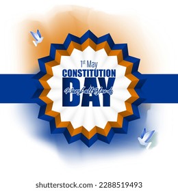Vector illustration for Happy Constitution Day Marshall Islands
