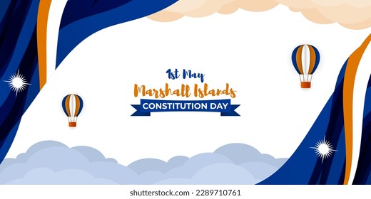 Vector illustration for Happy Constitution Day Marshall Islands