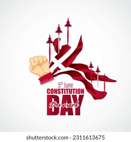 Vector illustration for Happy Constitution Day Denmark 5 June