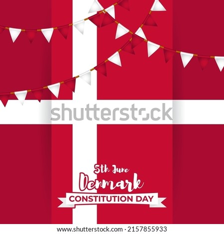 vector illustration for happy constitution day Denmark 