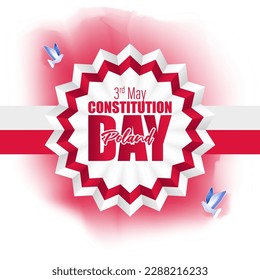 Vector illustration for Happy Constitutional Day Poland