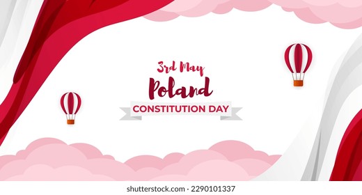 Vector illustration for Happy Constitutional Day Poland