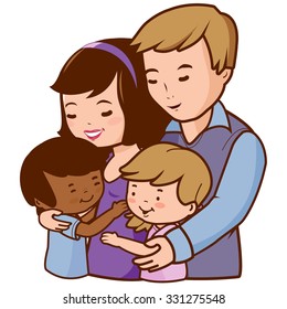 Resultado de imagen para familia adoptiva animada