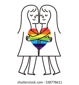 Vector illustration -  Happy Couple. Valentine's Day