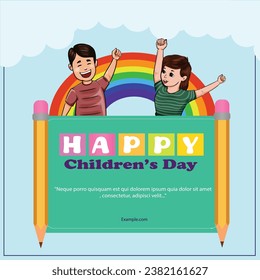 Vector illustration Happy Children’s Day 
