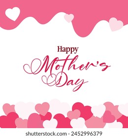 Vektorillustration Happy Mother’s Day, editierbar nach Banner Vorlage