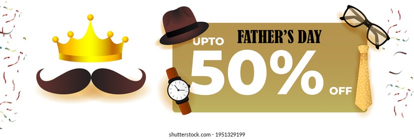 vector illustration for happy Father’s Day sale banner