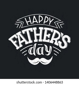 Vector illustration of Happy Father’s Day text for banner and poster, cards and stickers, for any type of artworks. Hand drawn calligraphy, lettering, typography for Father’s day.