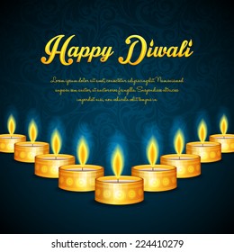 Vector illustration of Happy Diwali