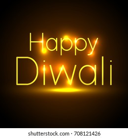 Vector illustration of happy diwali.