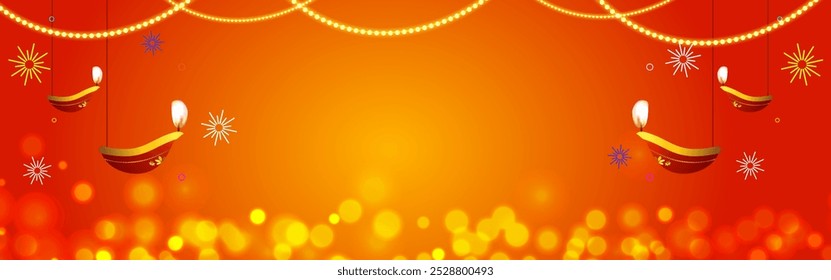 Vector illustration of Happy Diwali Background social media template