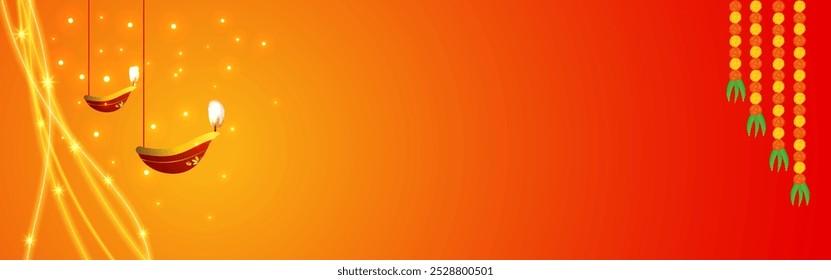 Vector illustration of Happy Diwali Background social media template