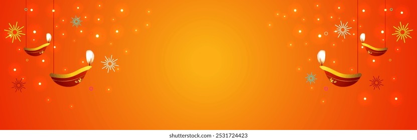 Vector illustration of Happy Diwali Background social media template