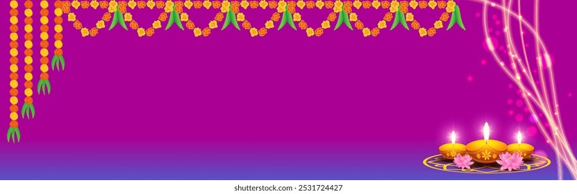 Vector illustration of Happy Diwali Background social media template
