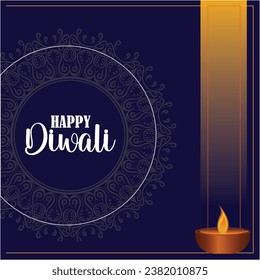 Vector illustration Happy Diwali banner template