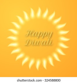 Vector illustration of a happy Diwali day.