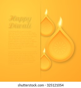 Vector illustration of a happy Diwali day.