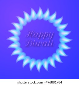 Vector illustration of a happy Diwali day