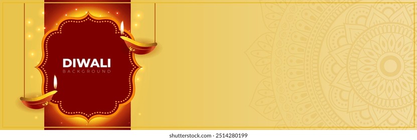 Vector illustration of Happy Diwali decorative background template